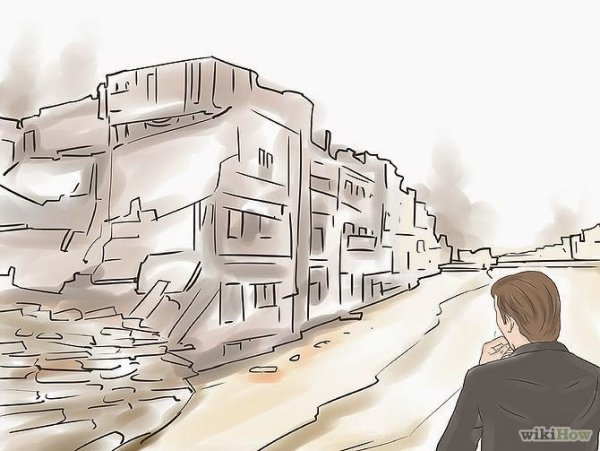 Землетрясение рисунок