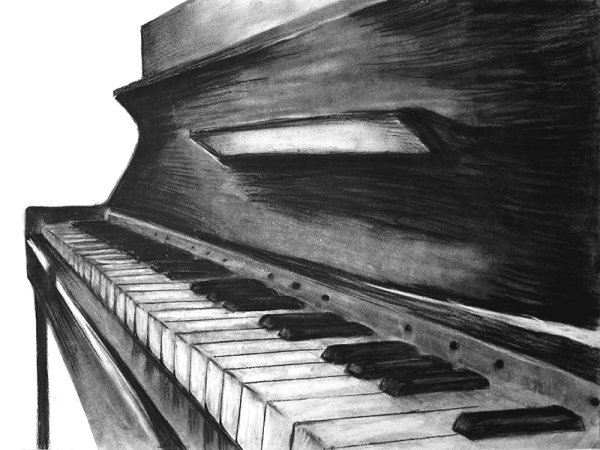 Пианино карандашом