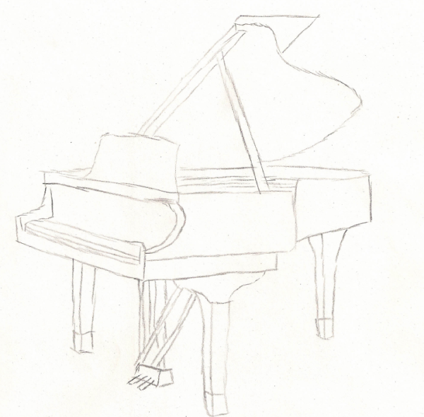 Пианино раскраска