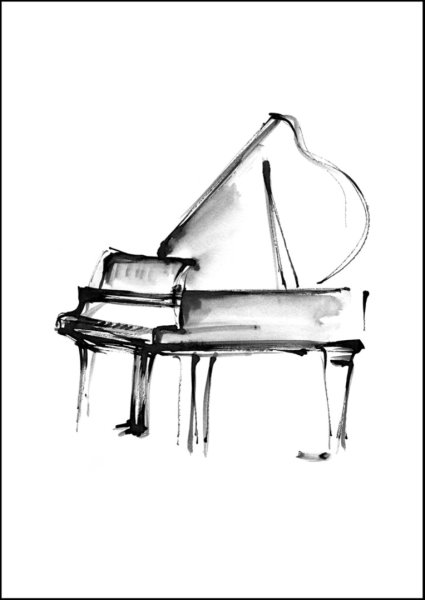 Пианино раскраска