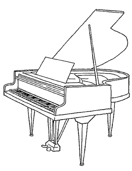 Фортепиано рисунок для детей по этапам