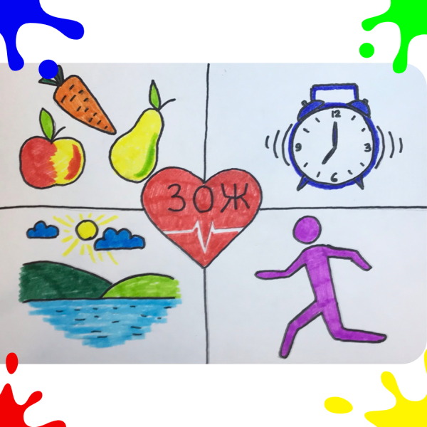 Рисунок на тему ЗОЖ
