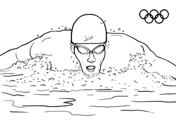 Плавание раскраска для детей