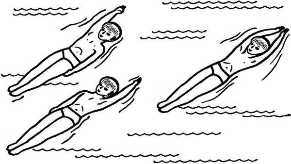 Плавание раскраска для детей