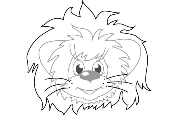 Львенок из мультфильма Львенок и черепаха раскраска