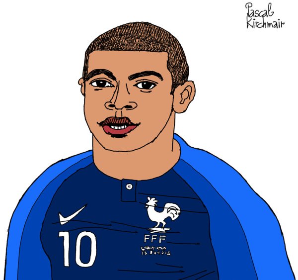 Мбаппе рисунок