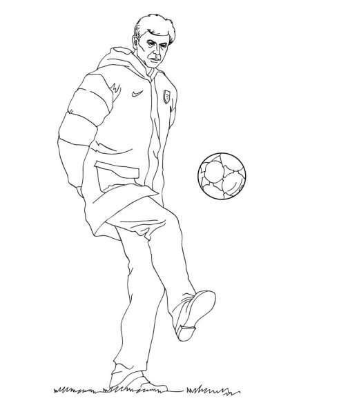 Раскраски футболистов Роналдиньо