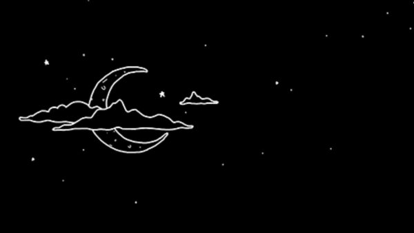 Нарисованные планеты на черном фоне