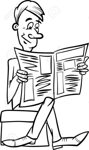 Газета рисунок без фона