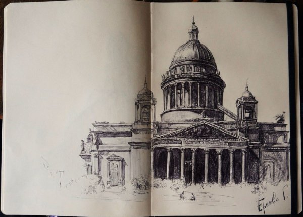 Питер Исаакиевский собор Графика