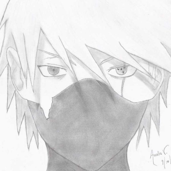 Какаши Хатаке карандашом