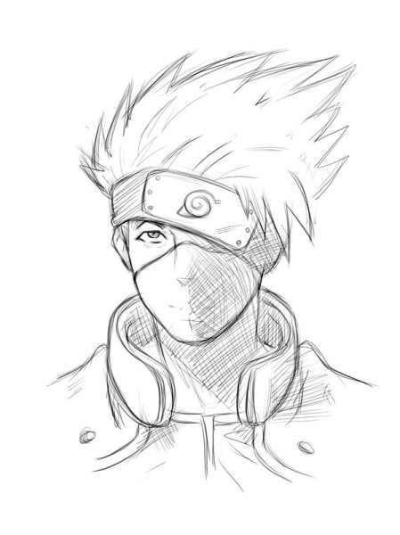 Наруто рисование Какаси