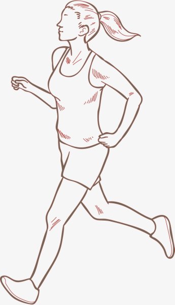 Бегущий человек зарисовка
