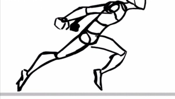 Раскадровка бегущего человека