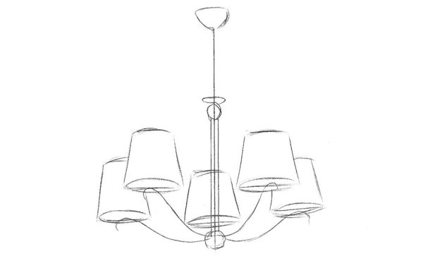 Нарисовать люстру