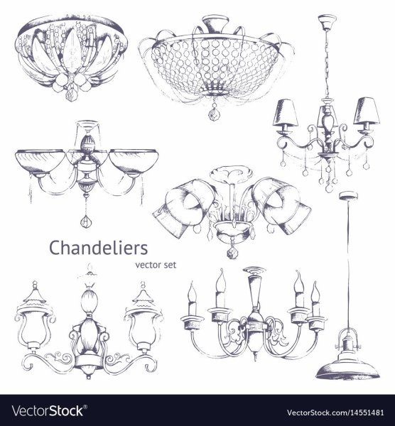 Нарисовать светильник карандашом