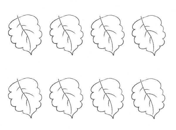 Лист яблони трафарет