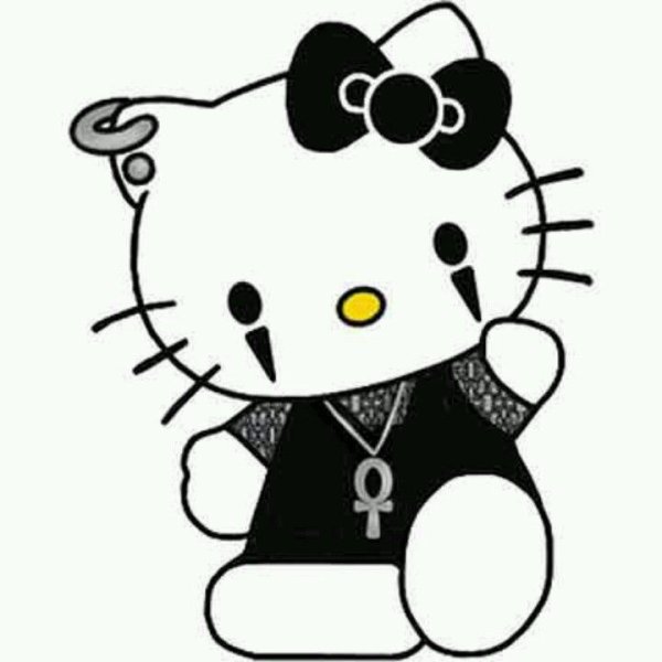 Стикеры Хэллоу Китти Готика