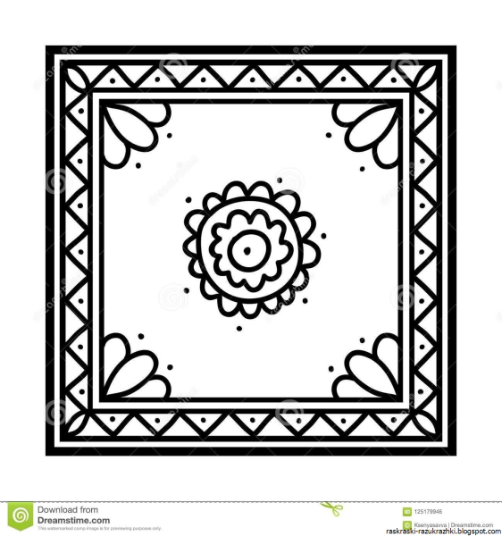 Ковровые рисунки на бумаге