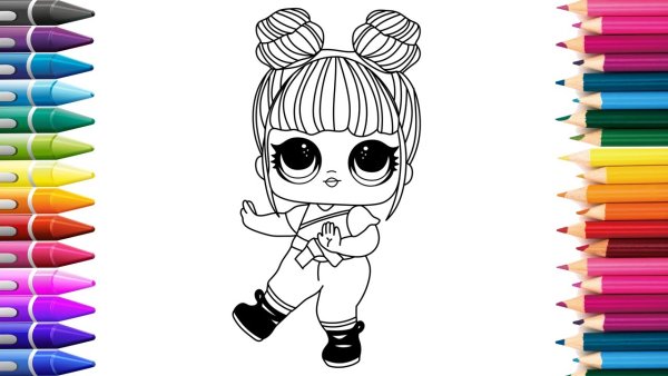Кукла ЛОЛ карандашом