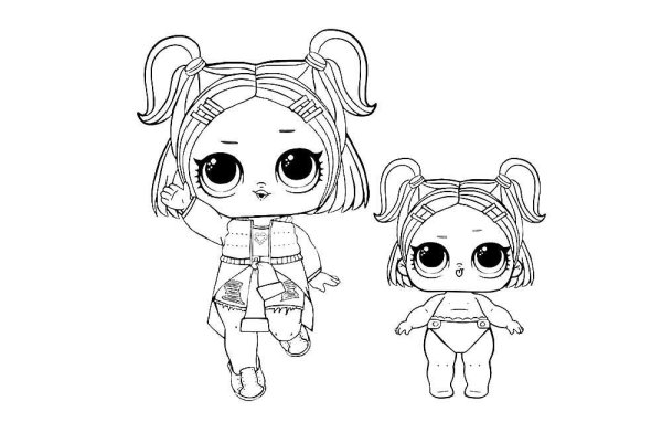 Кукла ЛОЛ карандашом