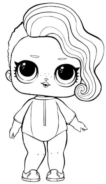 Кукла lol Единорожка раскраска