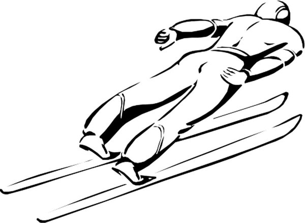 Горнолыжник рисунок