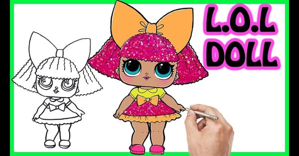 Шар кукла ЛОЛ раскраска