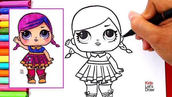 Кукла ЛОЛ Бон Бон раскрас