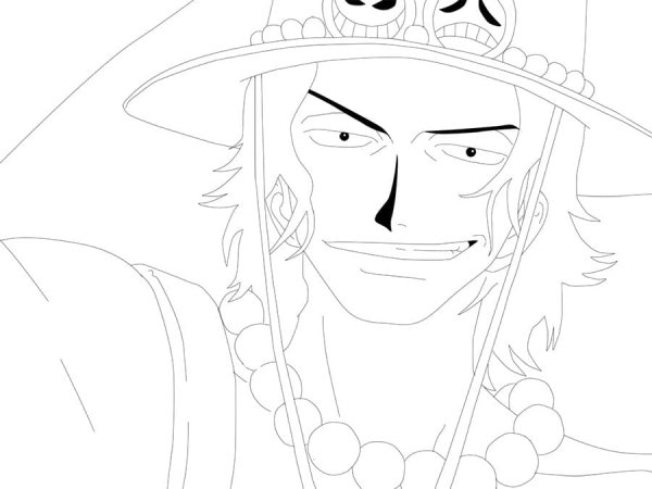 Ван Пис Михоук раскраска