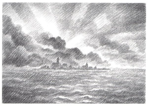 Восход карандашом