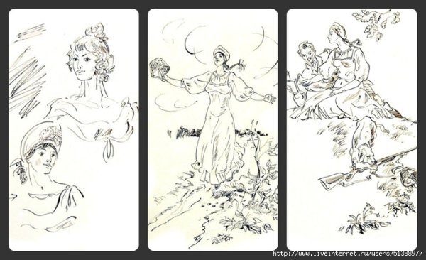 Барышня крестьянка раскраска