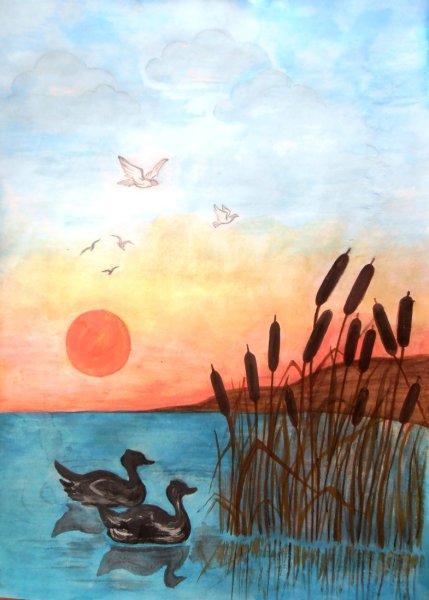 Нарисовать зарю