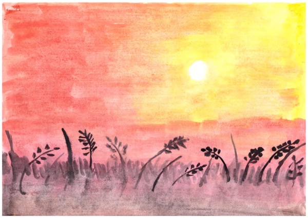Детские рисунки закат