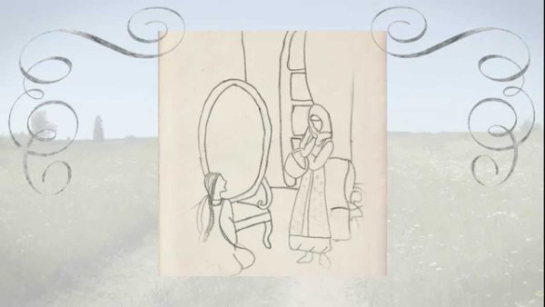 Барышня крестьянка рисунок легкий