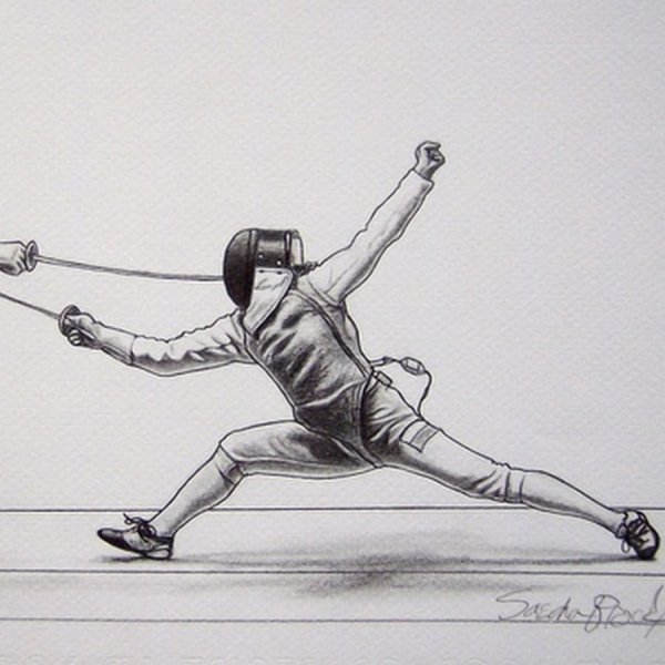 Спорт рисунок карандашом