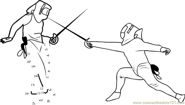 Раскраска фехтование