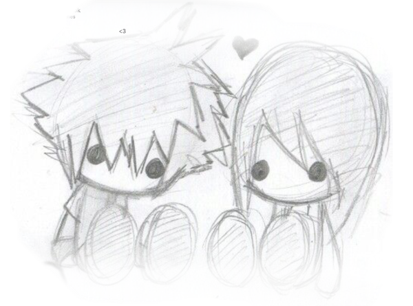Рисунки карандашом прикольные аниме