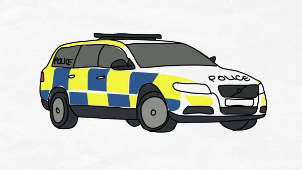 Нарисовать полицейскую машину
