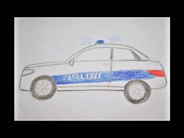 Полиция рисование машины