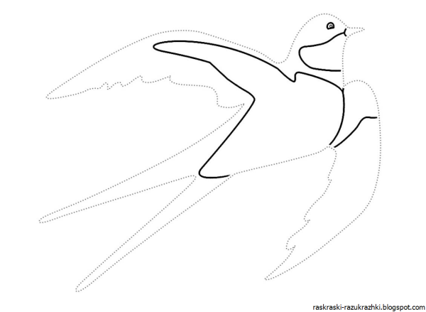 Ласточка поэтапное рисование для детей