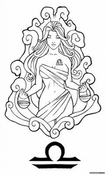 Знак зодиака весы рисунок карандашом