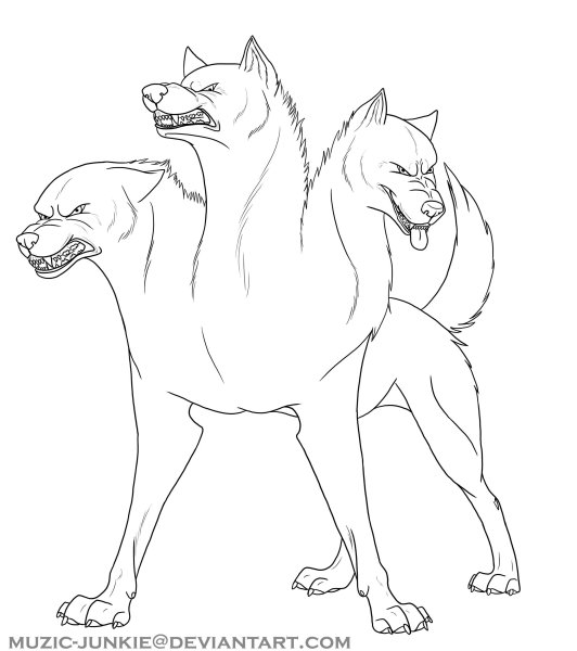 Цербер Аида раскраска