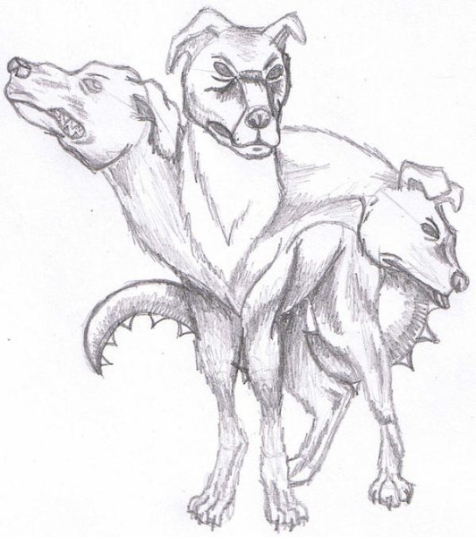 Цербер Доберман тату