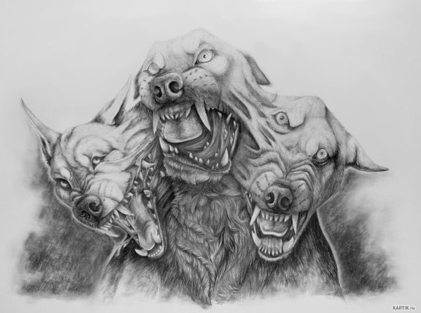 Рисунки Цербера легкие