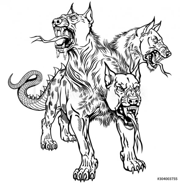 Злая собака раскраска