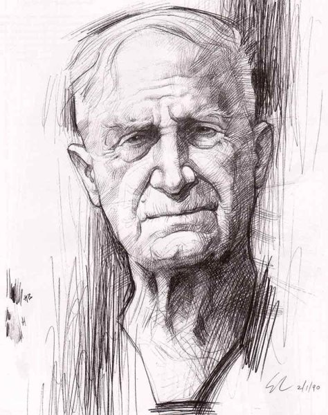 Старик карандашом