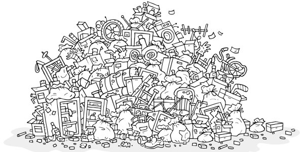 Мусорное ведро раскраска