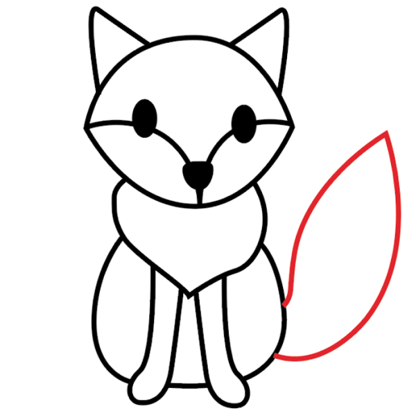 Лиса рисунок для детей
