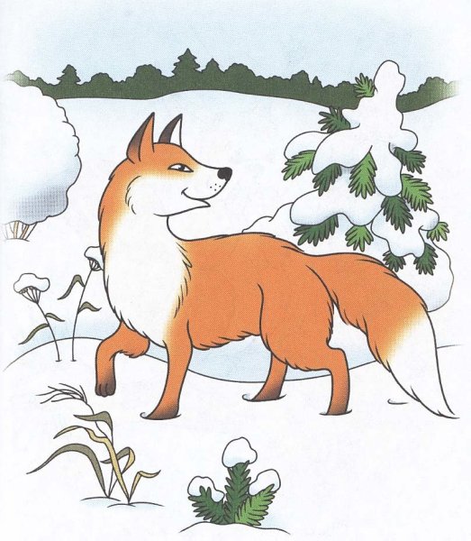 Лисица рисунок